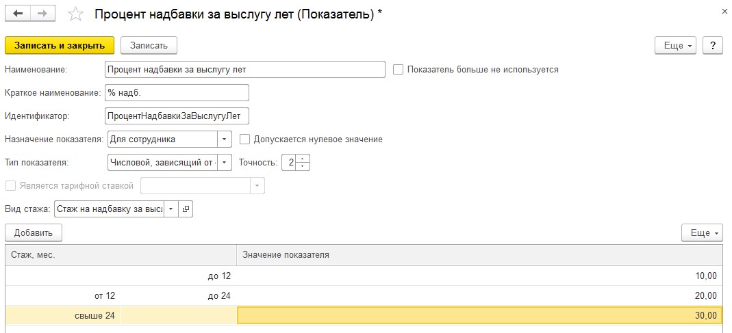 Заявление на надбавку за выслугу лет образец